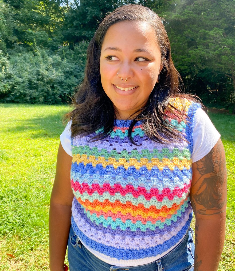 Image of Multi-colored Sweater Vest