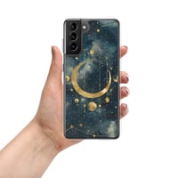 Image 16 of Blue and Gold Celestial Moons Design Clear Case for Samsung®