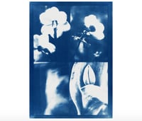 Image 1 of FOUR FLOWERS (CYANOTYPE)