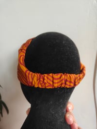 Image 3 of Turban Head Band- recycled sari fabric Rust