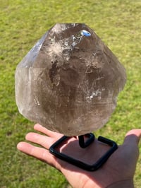 Image 12 of Smoky Quartz Natural Point With Rainbows On Stand #1456