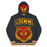 Image 1 of By TeamLUCCI™-  “ORANGE TIGER” UNISEX MID WEIGHT COTTON HOODIE