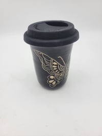 Image 3 of Black Butterfly Short Travel Mug 