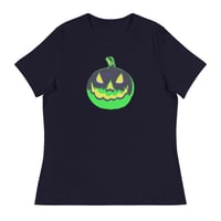Image 7 of Women's Relaxed T-Shirt - Jack O Lantern Vintage Green-Black