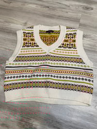 Image 2 of Medium cream print vest