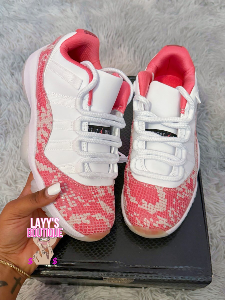 snakeskin 11s pink