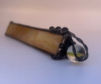 Image 2 of 🔮 Marblescope- 6" Honey+ Handmade Stained Glass Kaleidoscope 🌈