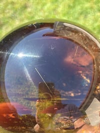 Image 12 of Large Smoky Quartz Sphere With Golden Rutile And Rainbows #1769