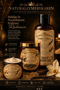 Image 1 of “WARM VANILLA SUGAR” “SILKY BODY OIL, BUTTERIFFIC body butter, whipped sugar scrub