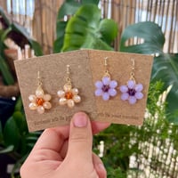 Image 1 of Beaded Flowers Earrings