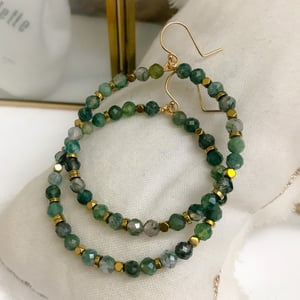 Image of CREOLES PAULA XL agates vertes