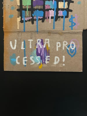 Image of ‘Ultra processed’ skull / cardboard (unframed)