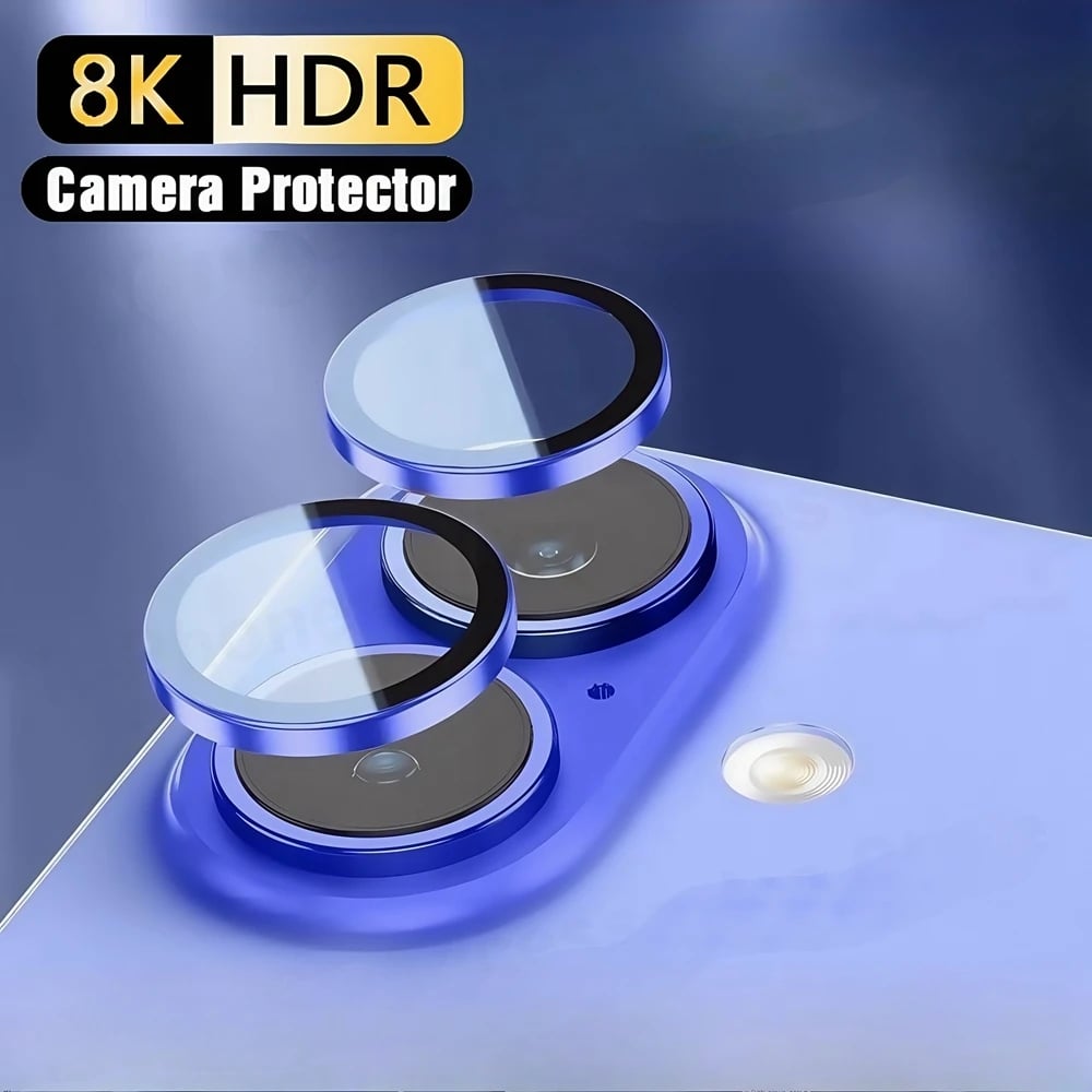 Image of Aluminum Metal Ring Camera Protector For iPhone 17 17Air Rear Lens Tempered Glass Cover For iPhone 1