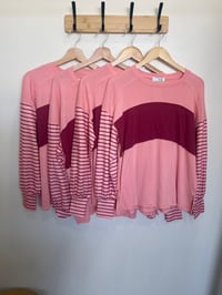 Stripped sleeve top 
