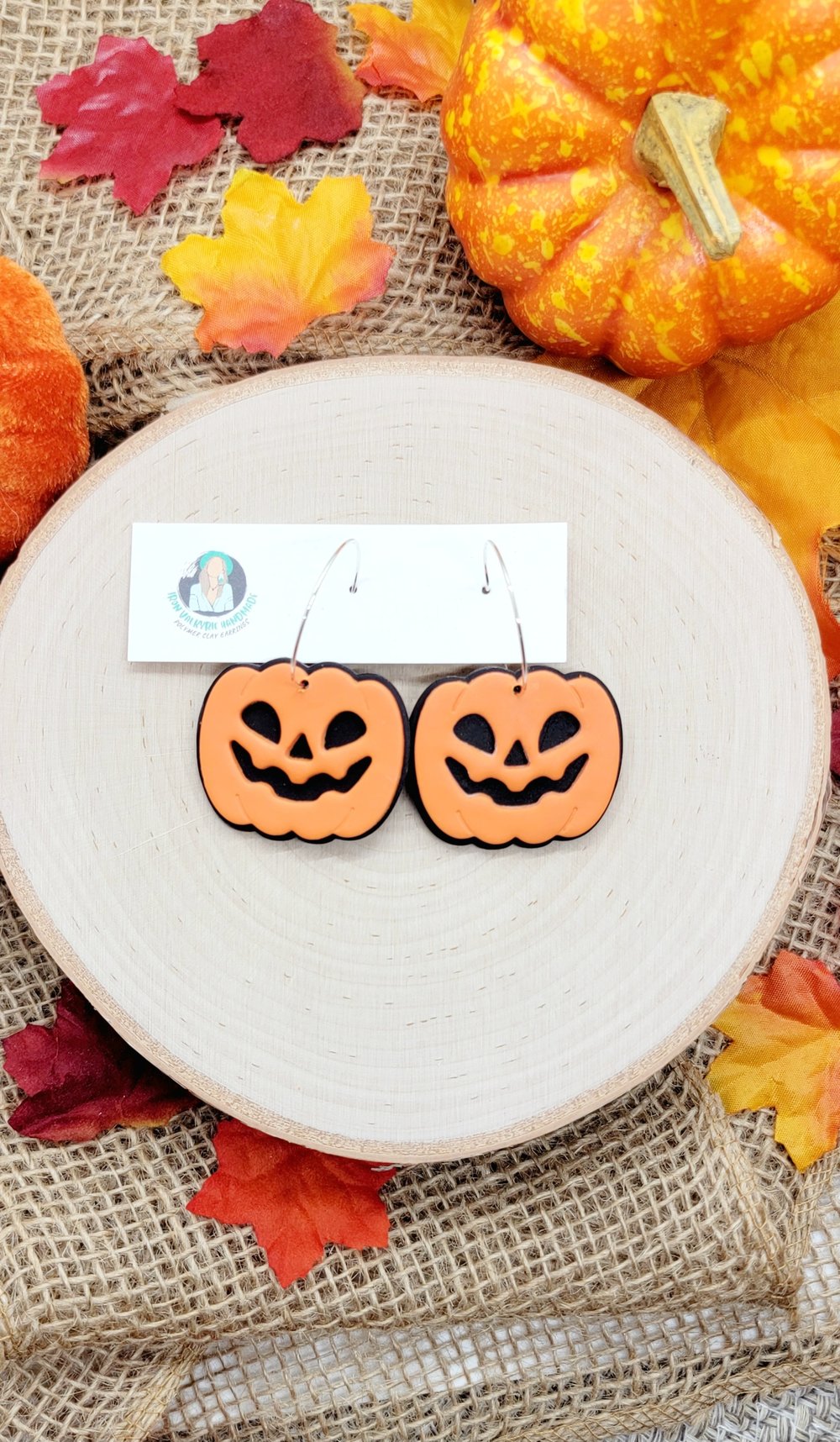 Image of Neon Jack-O-Lantern Hoops