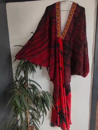 Image 5 of Wanderlust maxi dress Sari tie dye RED