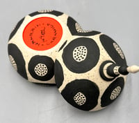 Image 3 of Black & White Poppy Jar- Kim Khamo