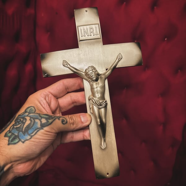 Image of Vintage Casket Crucifix 