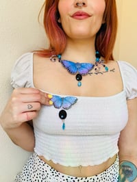 Image 4 of 💜🦋Morpho Butterfly🦋💜 Hairclip 
