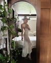 70s Fredericks champagne mermaid hem slip dress