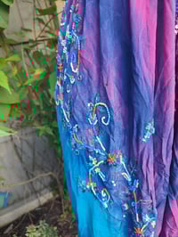 Image 4 of Mykonos tie dye jewelled jumpsuit - purple blue
