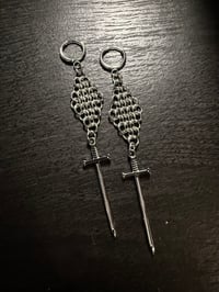 Image 2 of Harlequin Sword Earrings