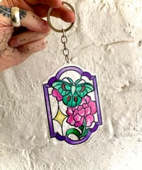 Lunar moth keyring