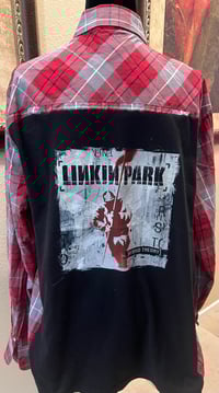 Vintage Red/Gray/Black Cotton Shirt LINKIN PARK