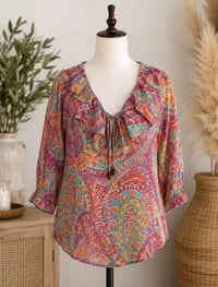 Image 2 of New PM Ralph Lauren Ruffled Top #1207*8
