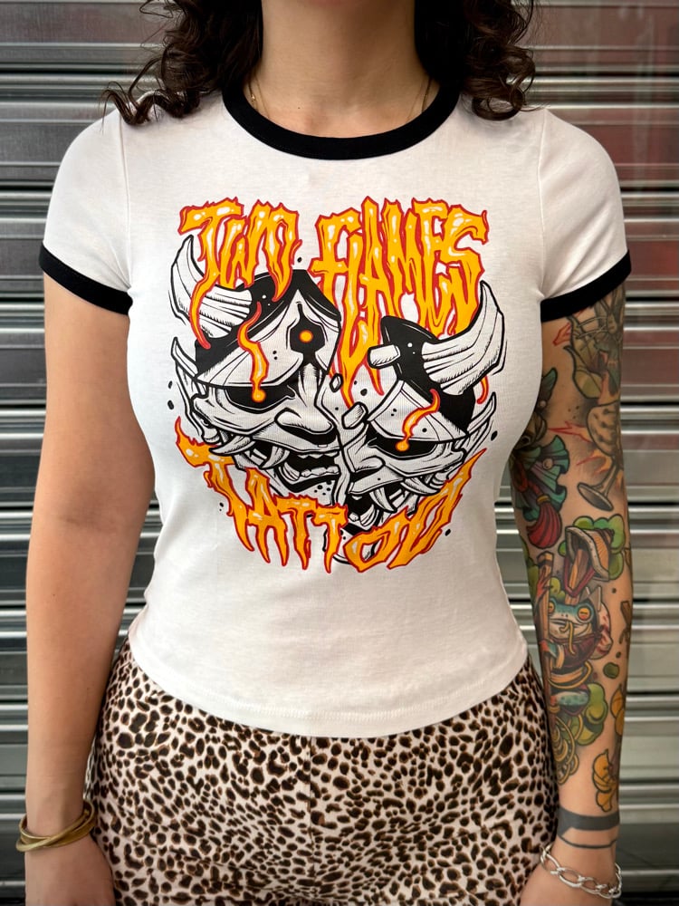 two flames - woman’s crop top t-shirt