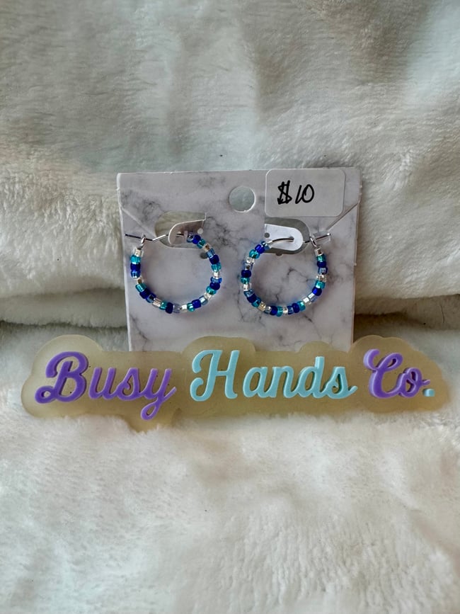 Beaded Hoop Earrings