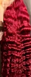 30in burgundy wig 13x6