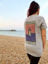 'Sleepless Water' Unisex T (Grey Marl) *w/oversize backprint