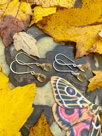 Image 1 of Simple Long Citrine Earrings