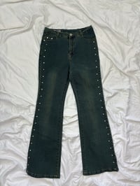 Image 2 of Vintage green wash jeans // 38
