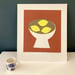 Image of Lemons in a Bowl handmade print