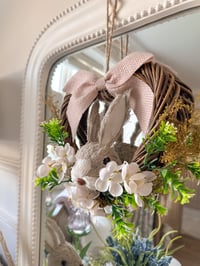 Image 1 of SALE! Rattan Bunny Heart Wreath