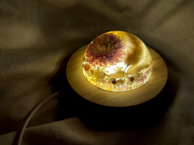 Large LED Wooden Light Bases