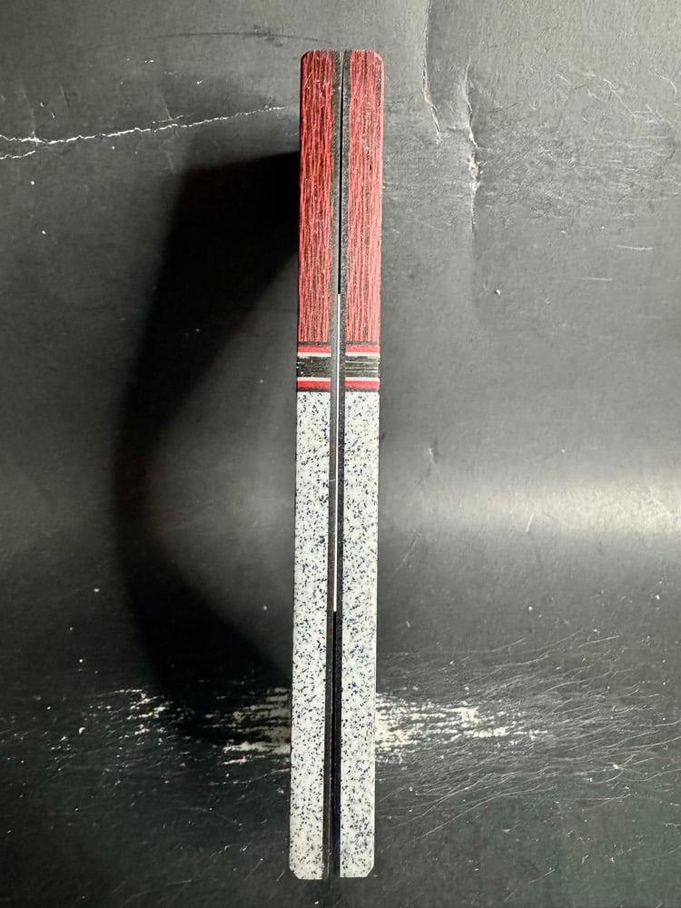 Image of Red Carbon Fiber & White Grip-Tec Segmented Knife Scales
