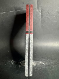 Image 4 of Red Carbon Fiber & White Grip-Tec Segmented Knife Scales
