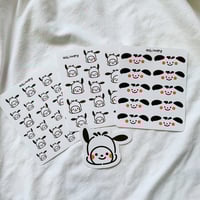 Image 1 of Pochacco x blob stickers