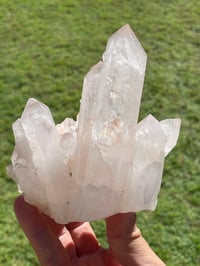 Image 4 of Quartz Crystal Points Cluster With Rainbows #1493