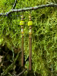 Image 2 of Copper Chain Fringe Earrings - set 2
