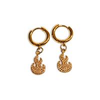 Image 1 of 18k Flame Earrings