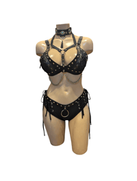 Image 4 of Black harness set 
