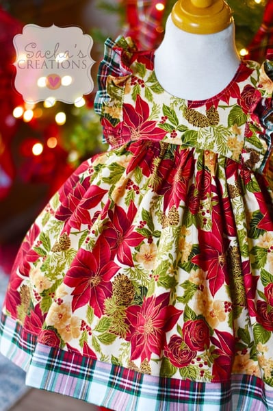 Image of Holiday Floral Clara Dress