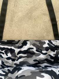 Image 3 of Large Heavy Duty Parachute Tote (Navy/Silver)