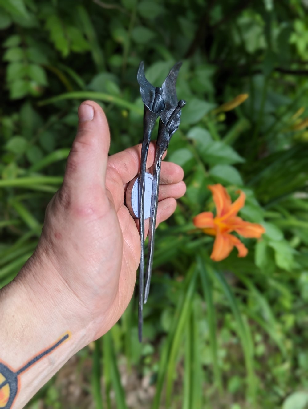 Forged Calla Lily Hairstick