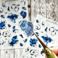 Image 3 of Splash Sticker Sheet | Transparent Matte | Blue W/ Shimmer