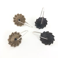 Image 4 of Spinning counter gear earrings 
